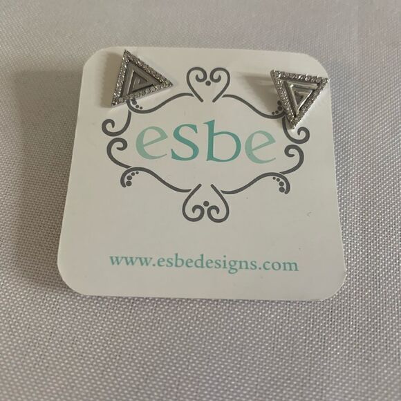 Sara Blaine Triangle Earrings by eSBe - New - Picture 1 of 5